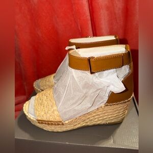 Franco Sarto Brown Wedge Sandals